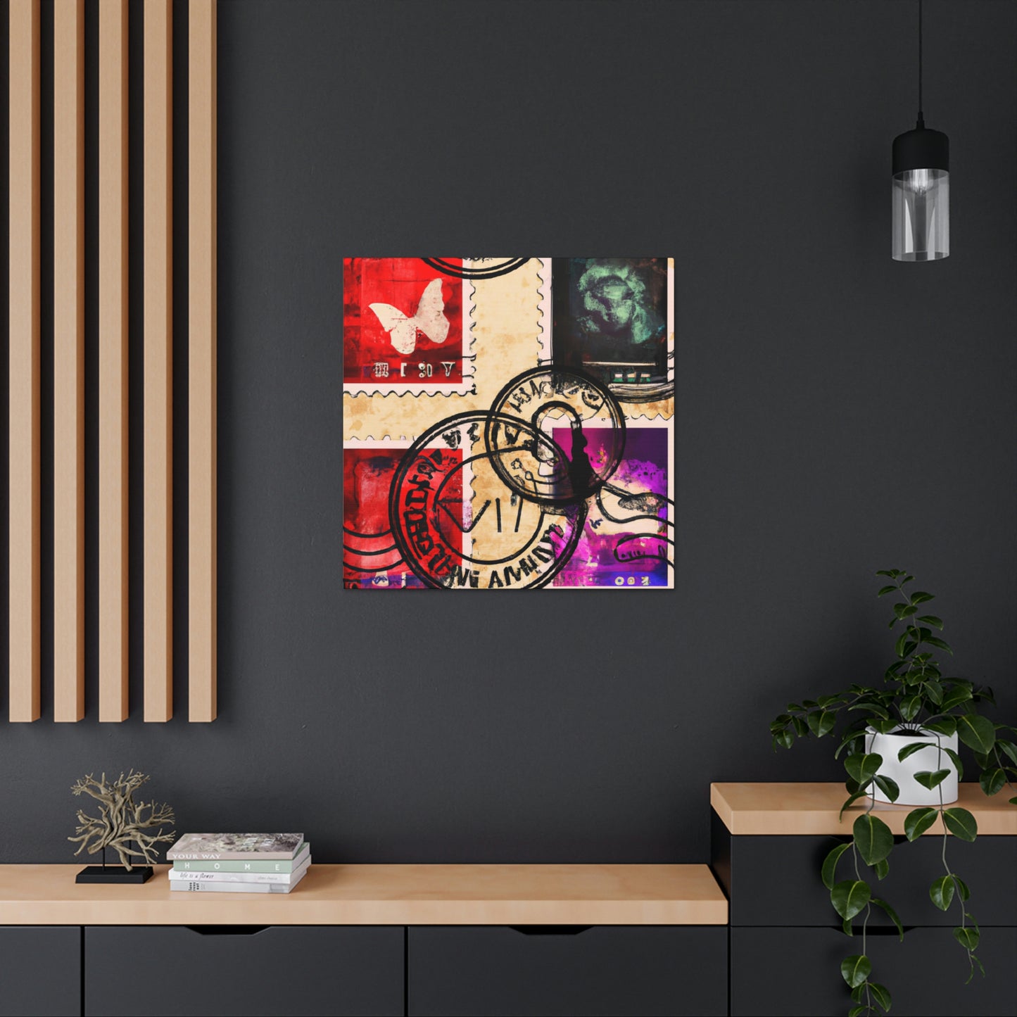 'Postal Wonders of the World' Stamps - Postage Stamp Collector Canvas Wall Art