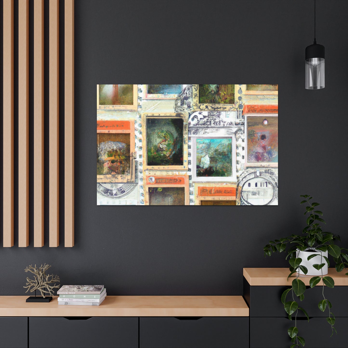 Global Wonders Collection - Postage Stamp Collector Canvas Wall Art