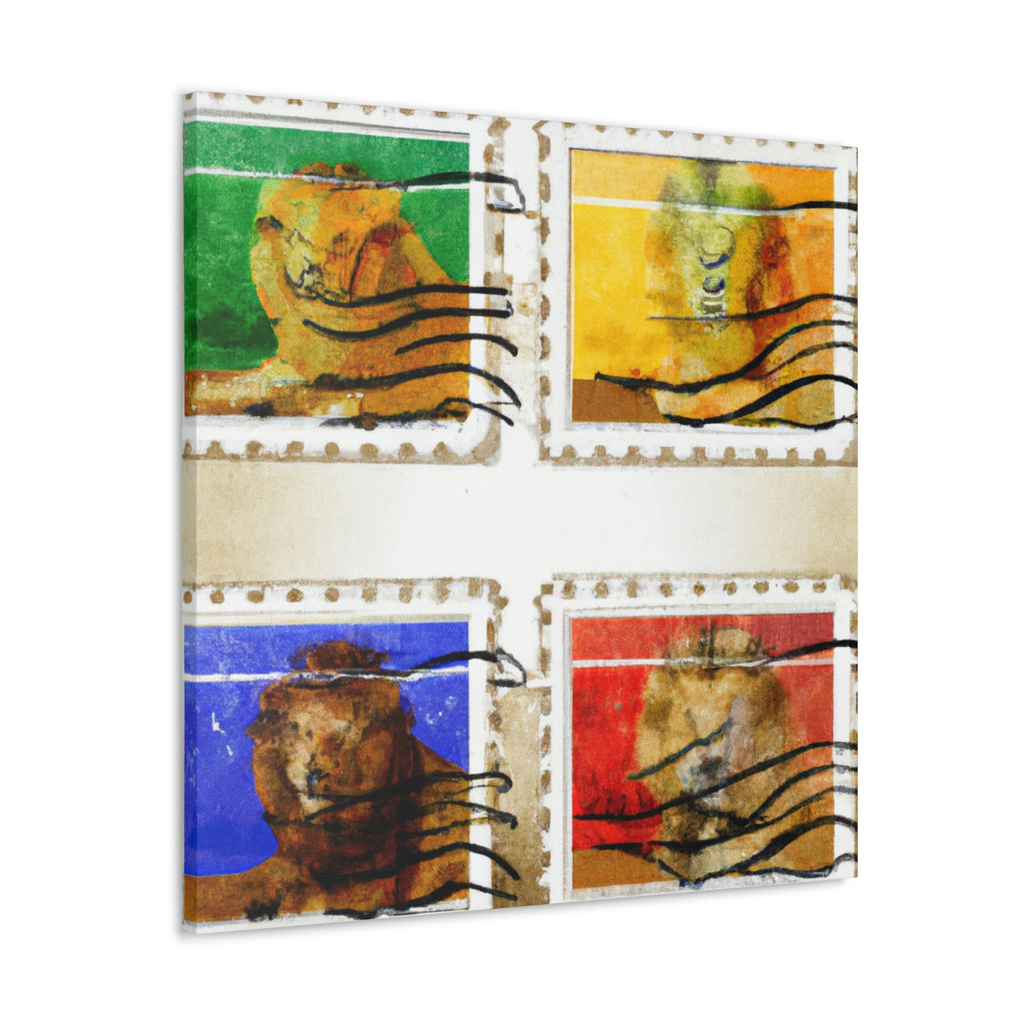 GlobalGems - Postage Stamp Collector Canvas Wall Art
