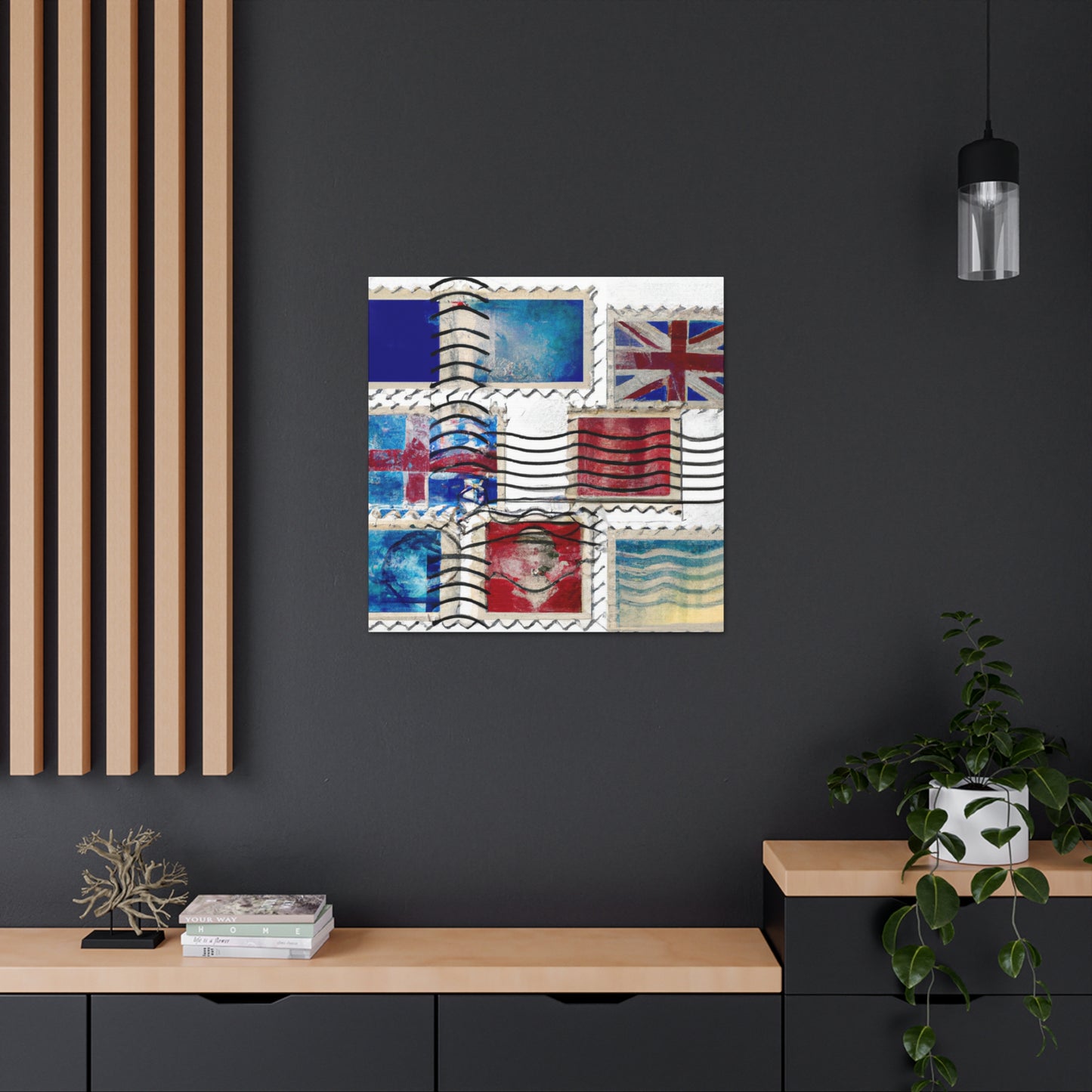 Collectible World Wonders Postage Stamps - Postage Stamp Collector Canvas Wall Art