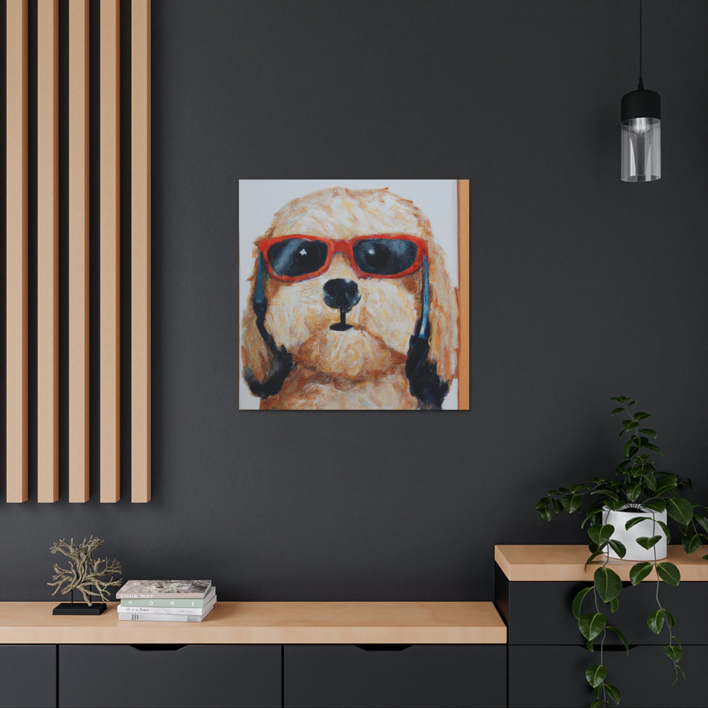 Fifi the French Poodle - Dog Lovers Canvas Wall Art