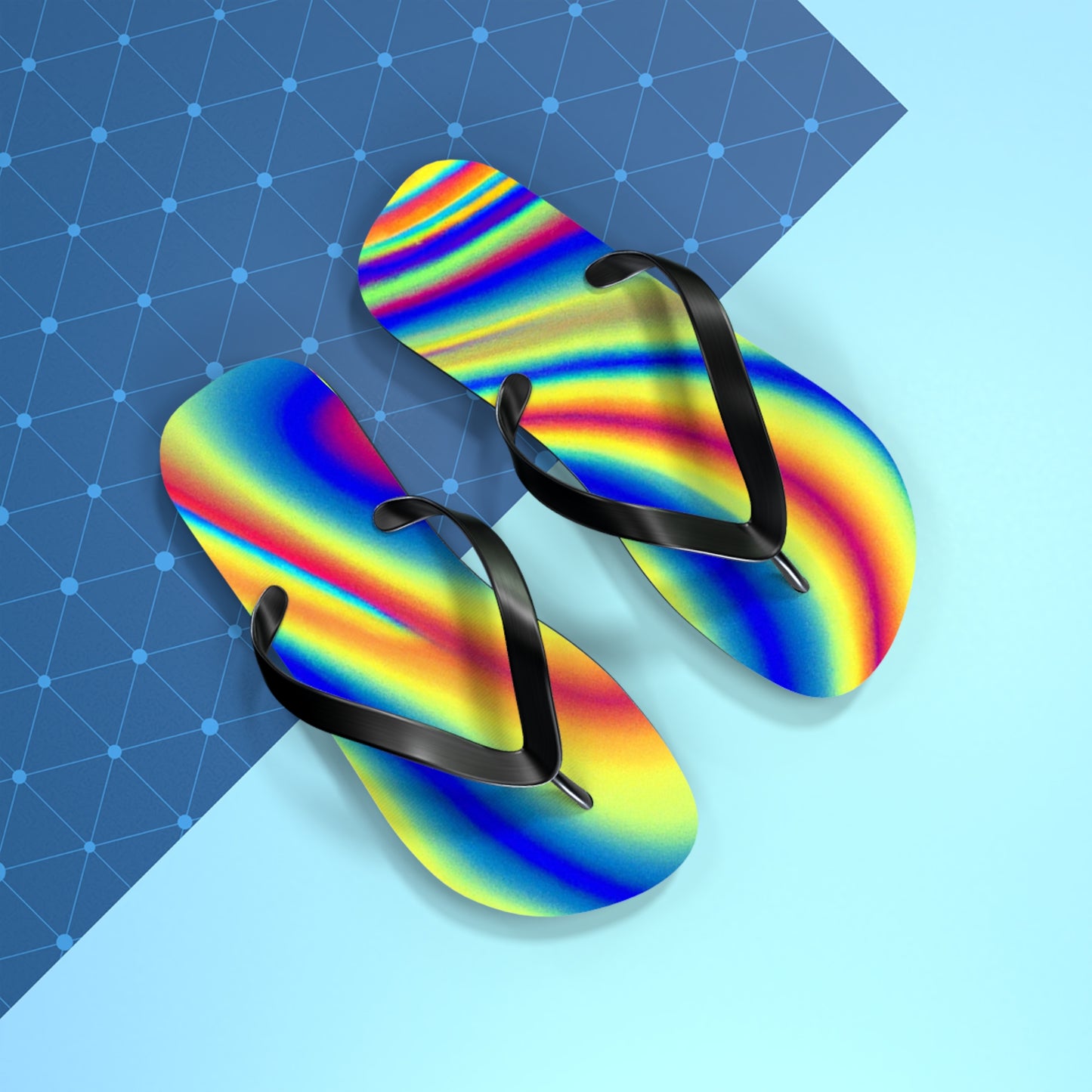 Emily Parkman, Shoe Maker - Psychedelic Trippy Flip Flop Beach Sandals