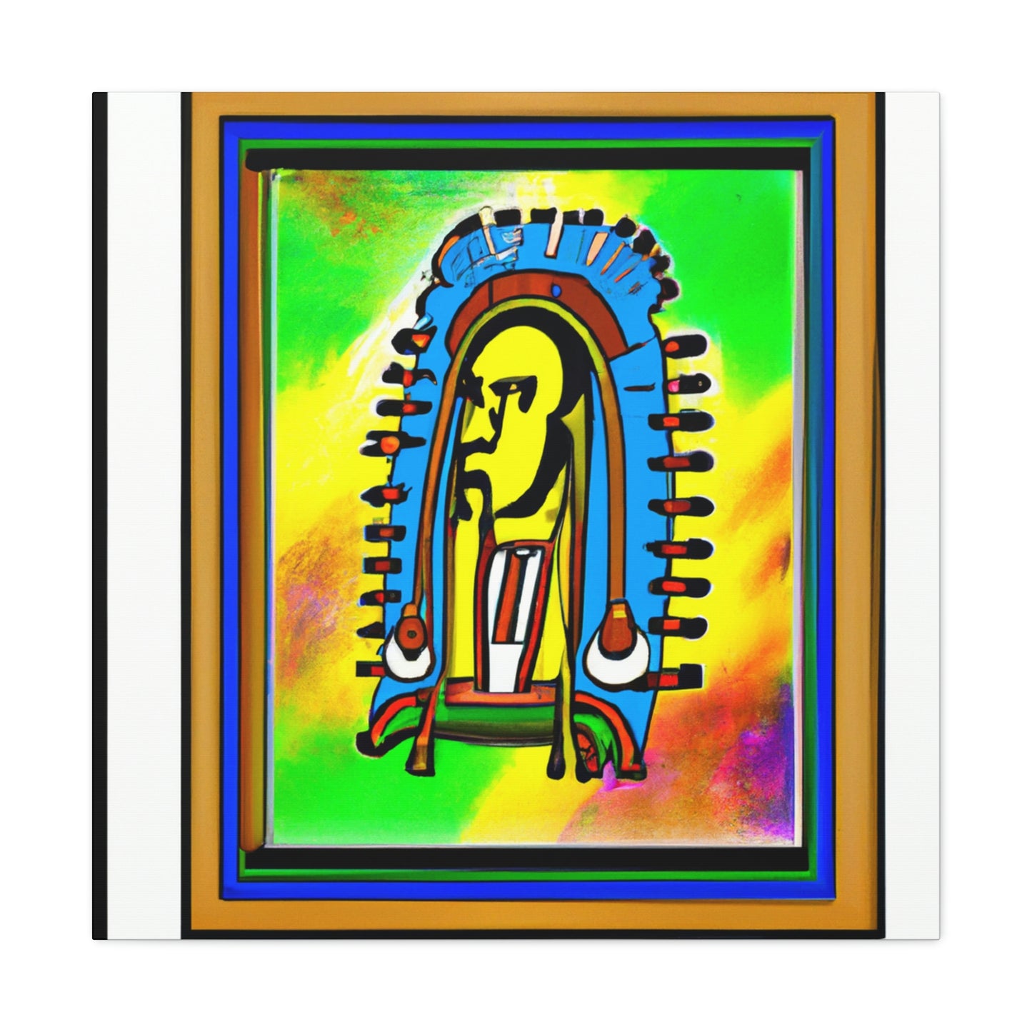 Wakanda the Wise - Native American Indian Canvas Wall Art