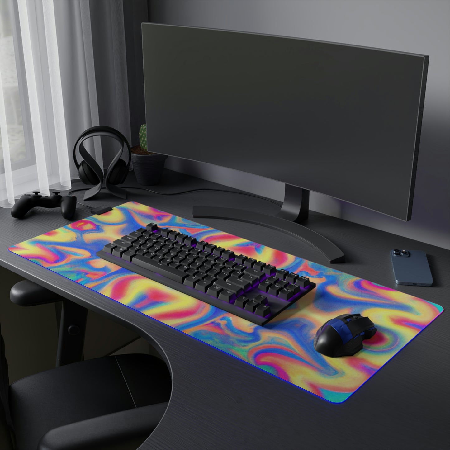 Rocky "Rocket" Rodillio - Psychedelic Trippy LED Light Up Gaming Mouse Pad