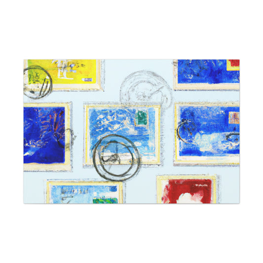 Global Friendship Stamps - Postage Stamp Collector Canvas Wall Art