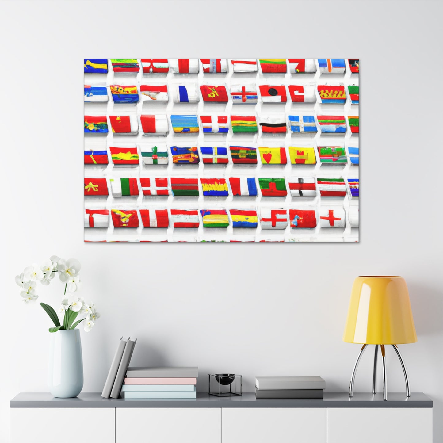 Antonio Hernandez Reyes - Flags Of The World Canvas Wall Art