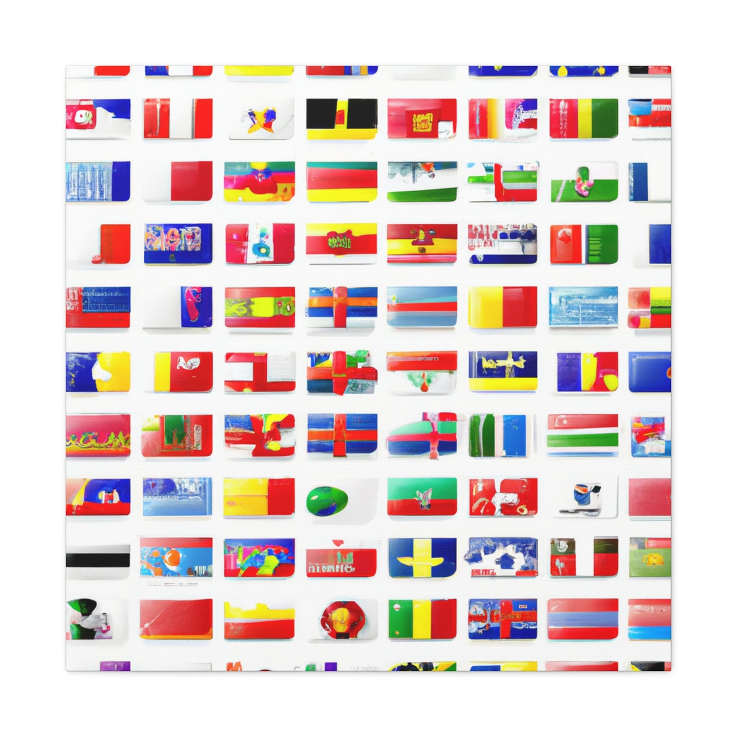 John Webster Smith - Flags Of The World Canvas Wall Art