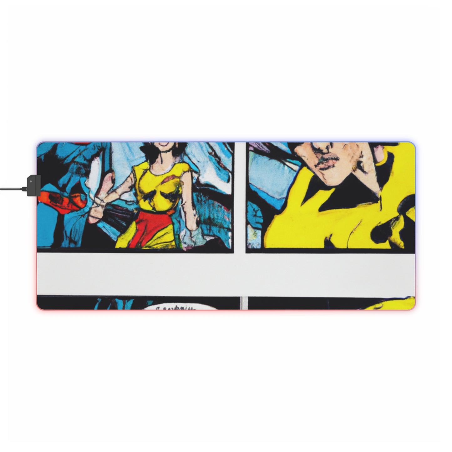 Nancy the Rocket-Rider - Comic Book Collector LED Light Up Gaming Mouse Pad