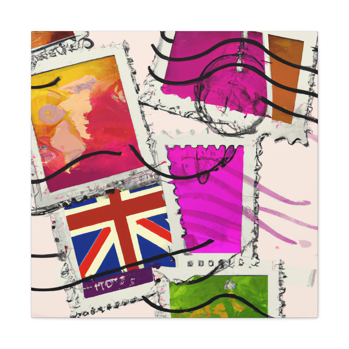 Global Heritage Stamps - Postage Stamp Collector Canvas Wall Art