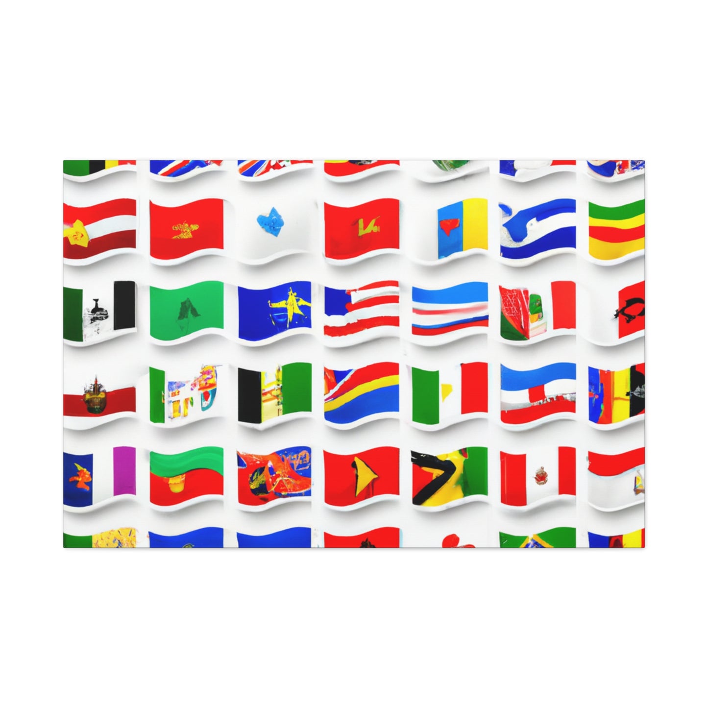 Josephine Leser - Flags Of The World Canvas Wall Art