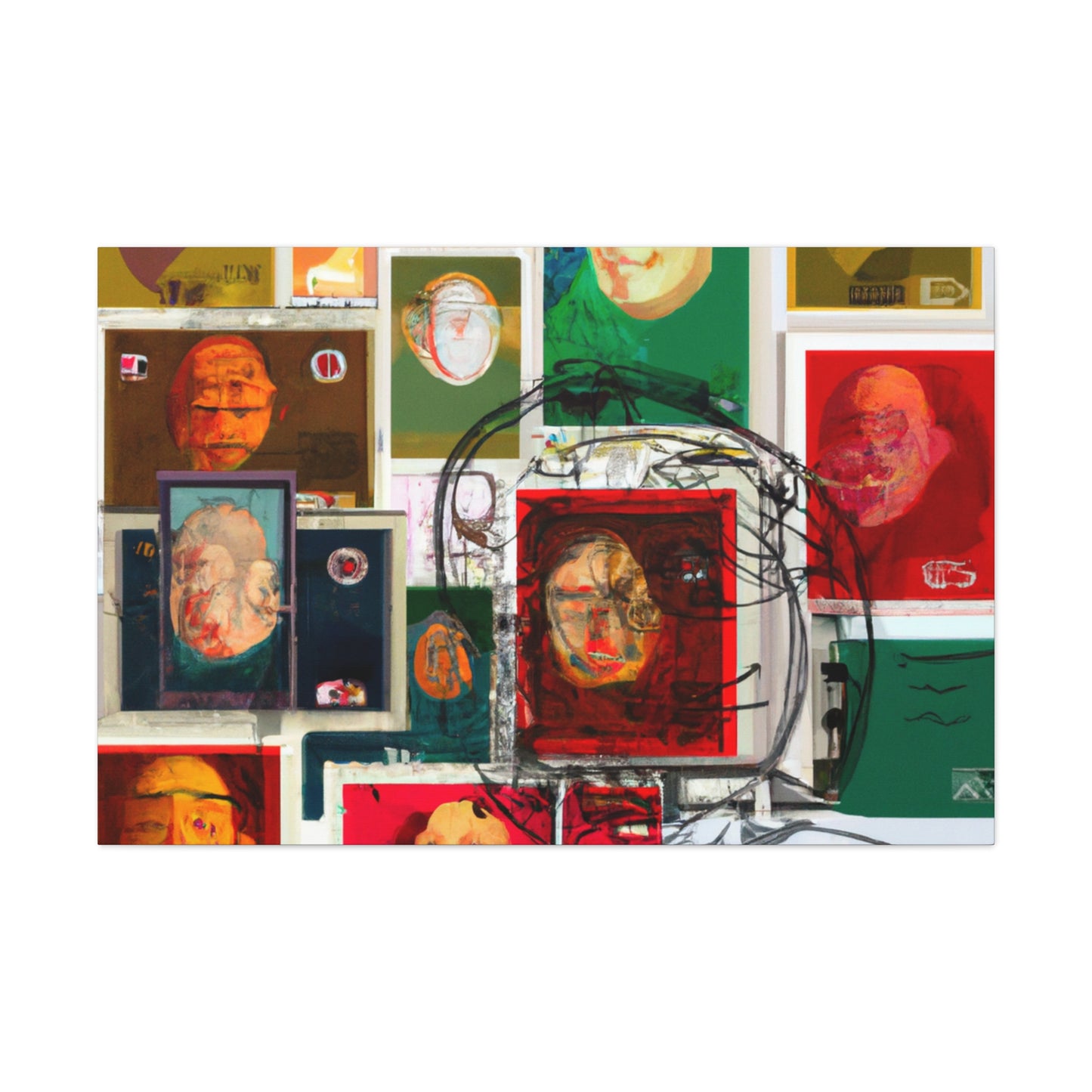 International Souvenir Stamp Series - Postage Stamp Collector Canvas Wall Art