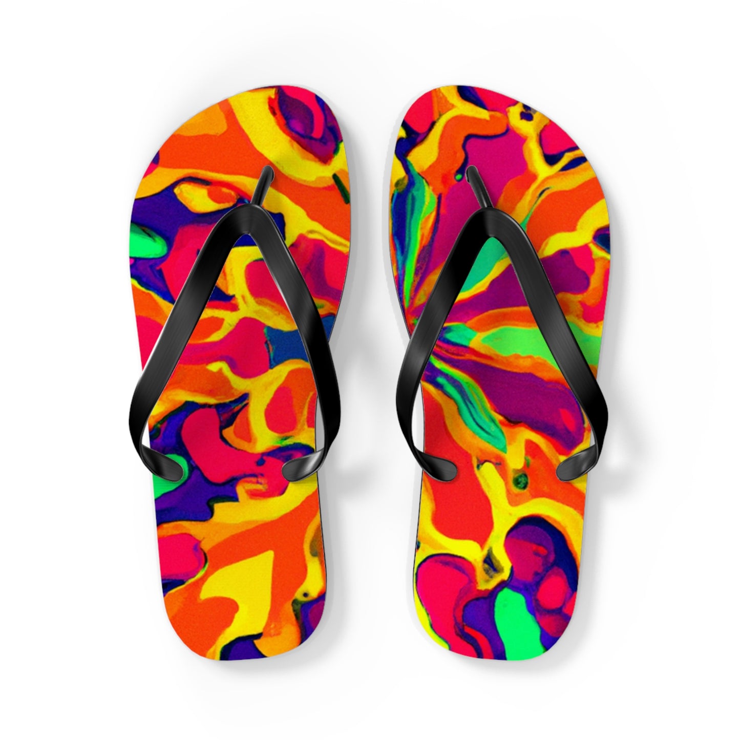 Caleb Shoefoot - Psychedelic Trippy Flip Flop Beach Sandals