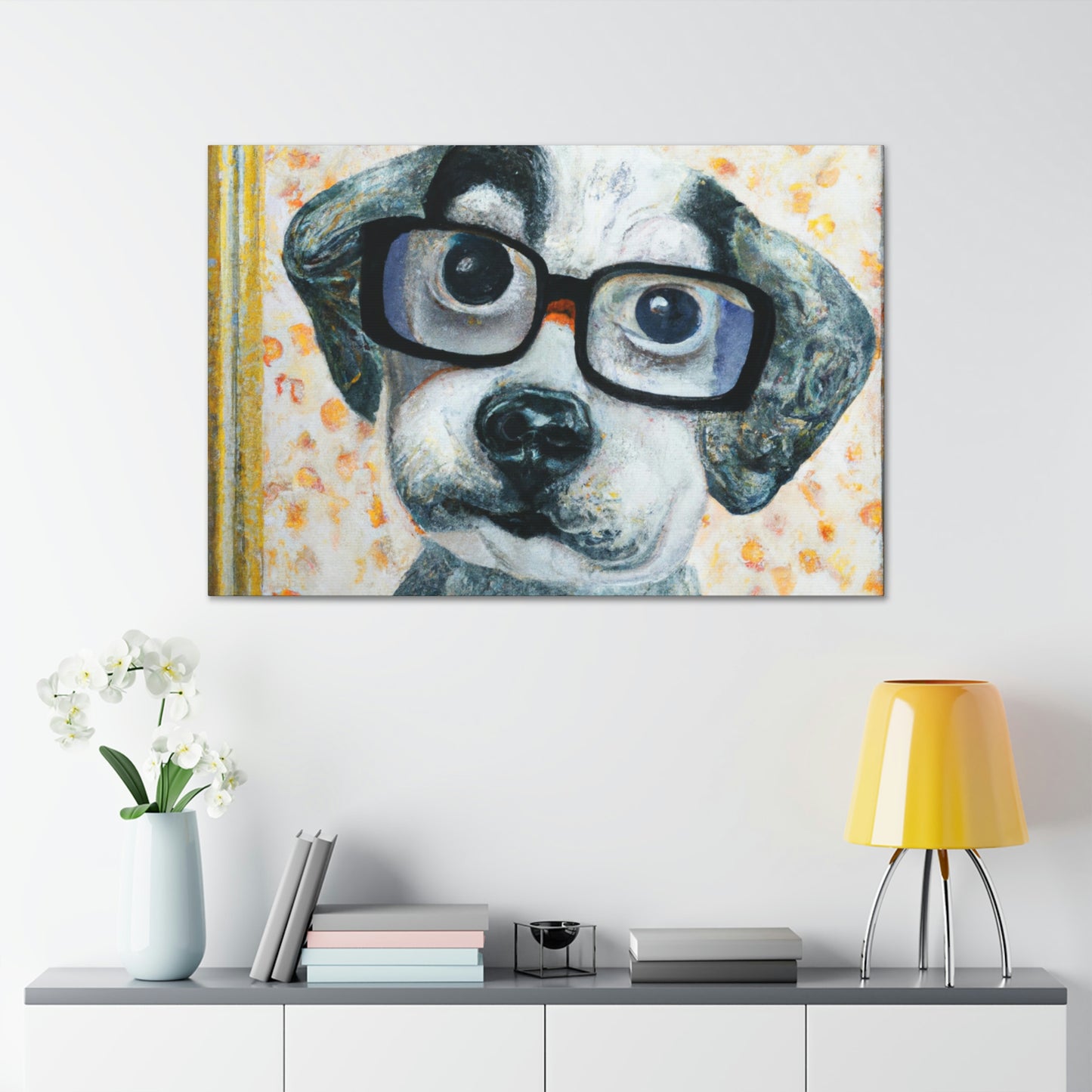 Rocky the Rooster - Dog Lovers Canvas Wall Art