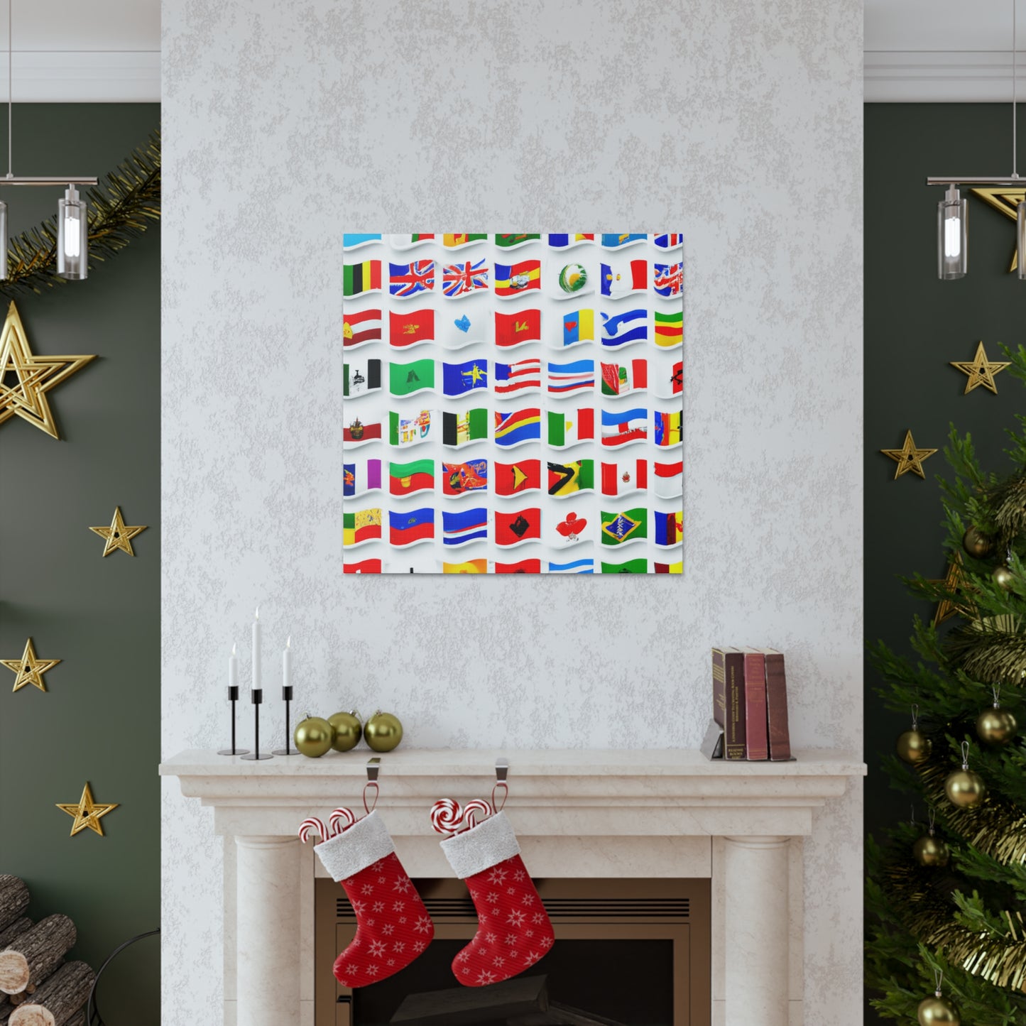 Josephine Leser - Flags Of The World Canvas Wall Art