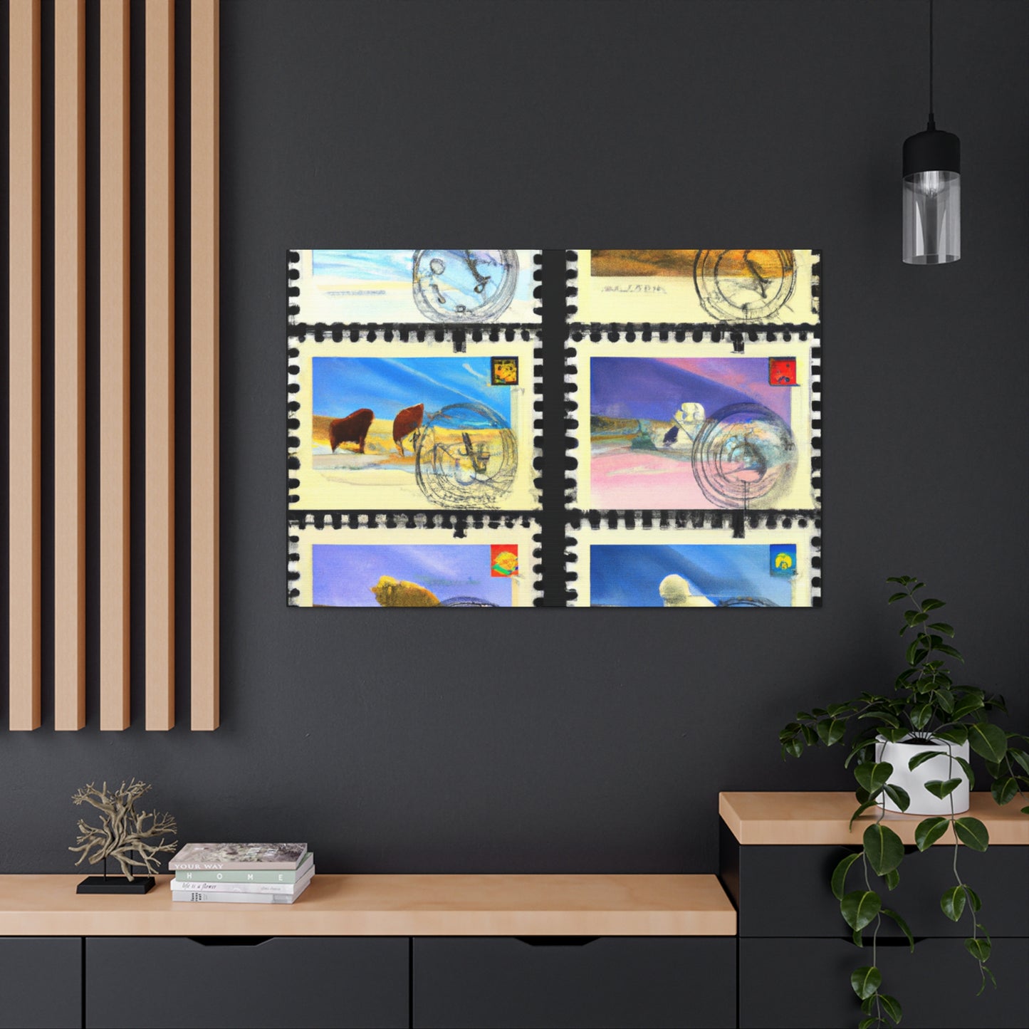 International Heritage Collection - Postage Stamp Collector Canvas Wall Art