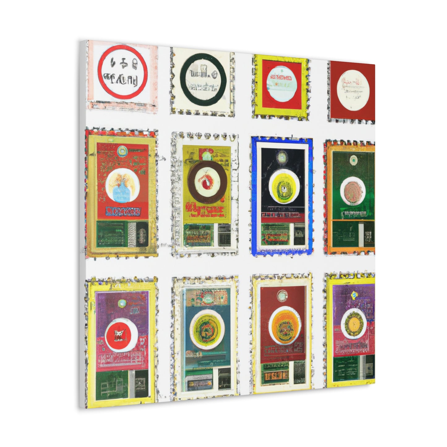 Global Stamp Collection. - Postage Stamp Collector Canvas Wall Art