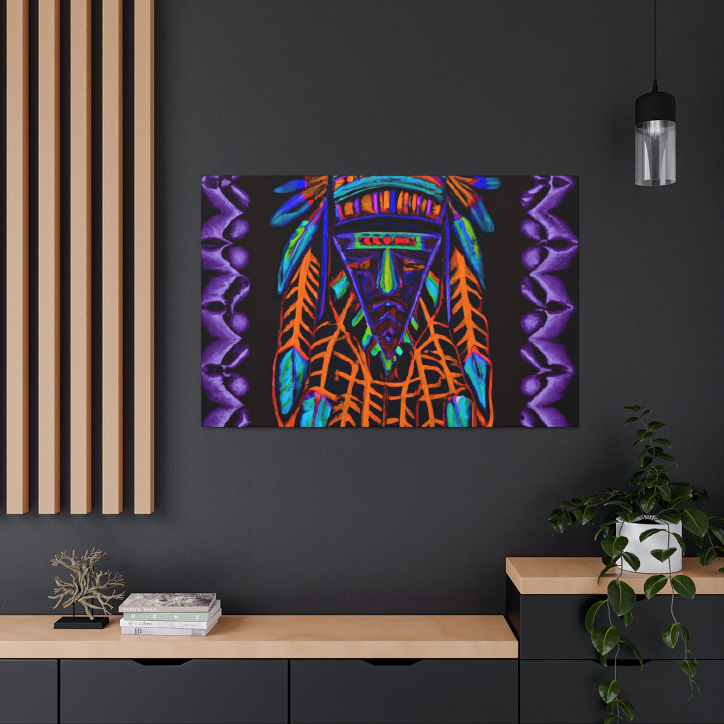 Running Elk - Native American Indian Canvas Wall Art