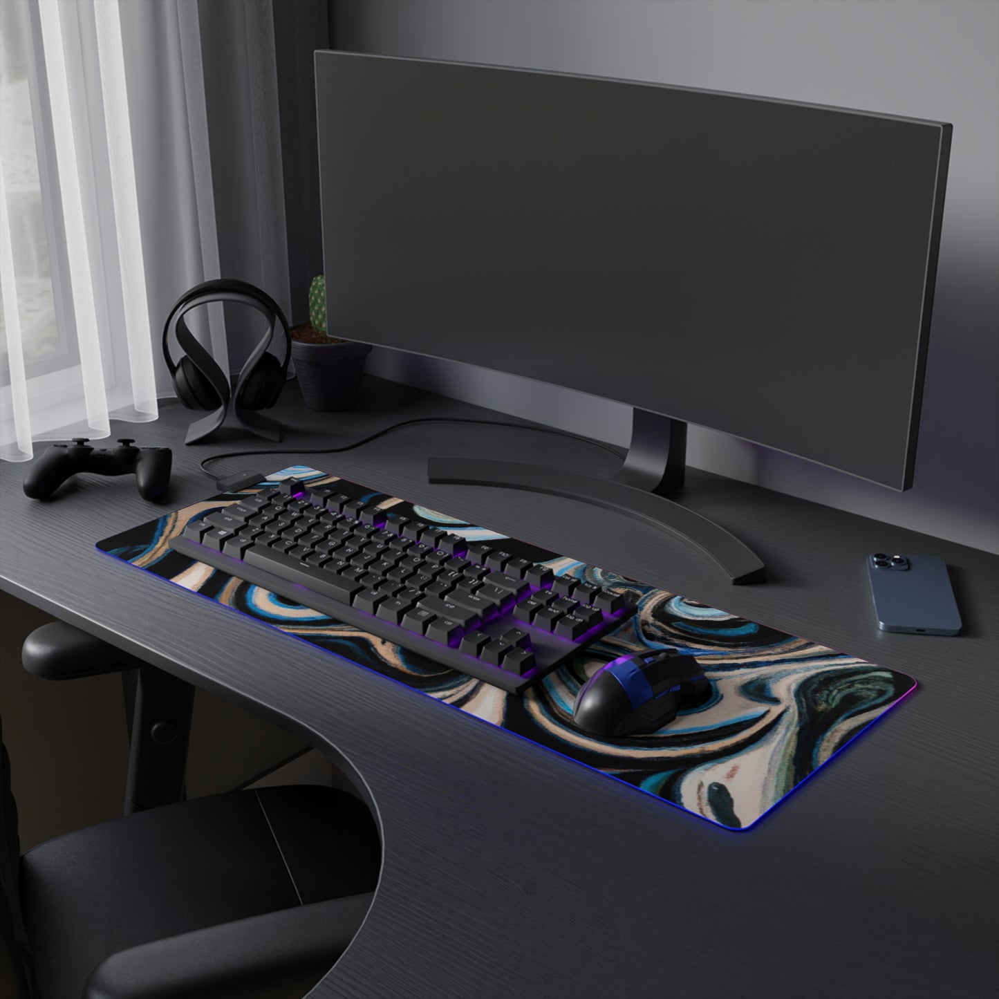 Billy Bob Wheeler. - Psychedelic Trippy LED Light Up Gaming Mouse Pad
