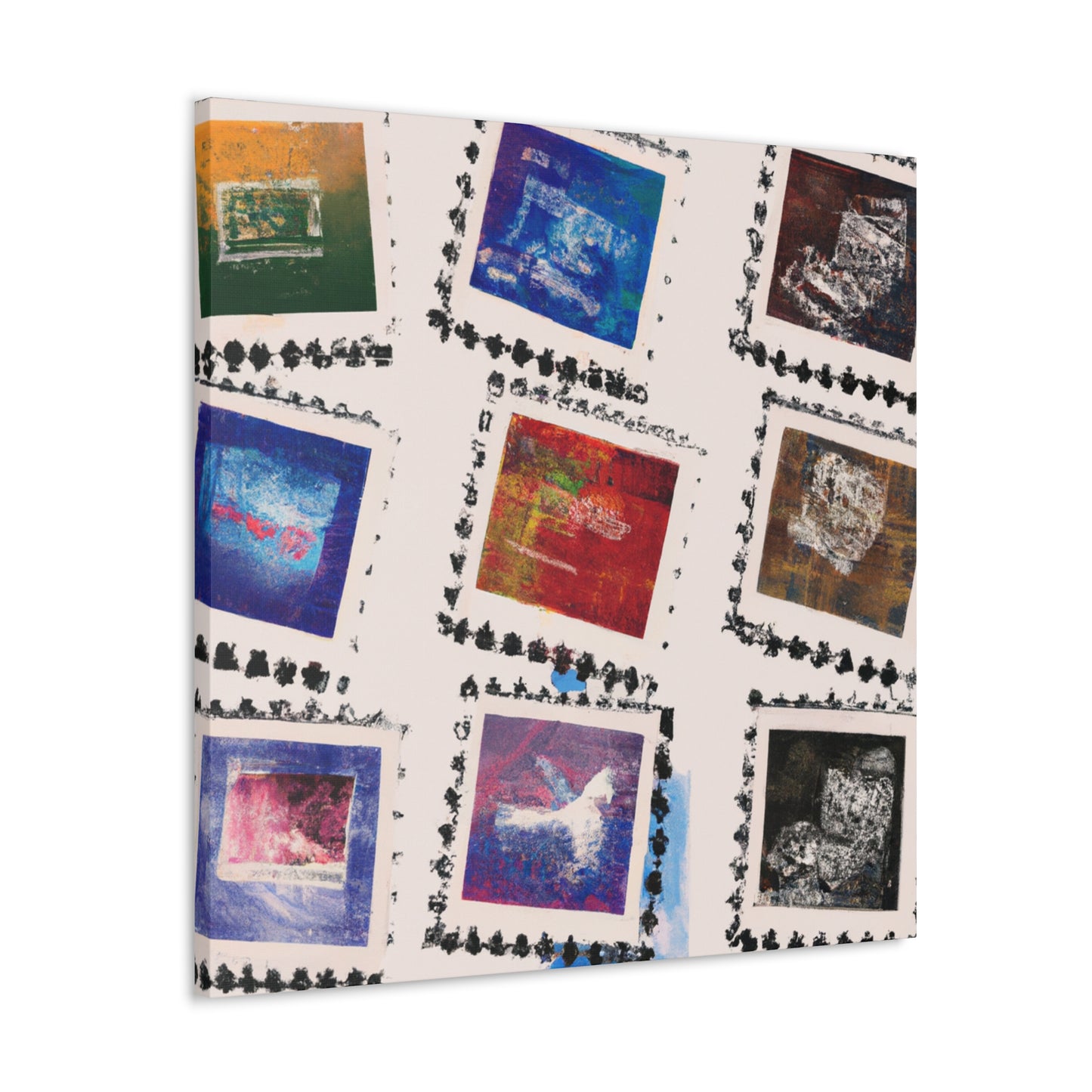 Eternal Wonders: A Collection of Global Stamps. - Postage Stamp Collector Canvas Wall Art