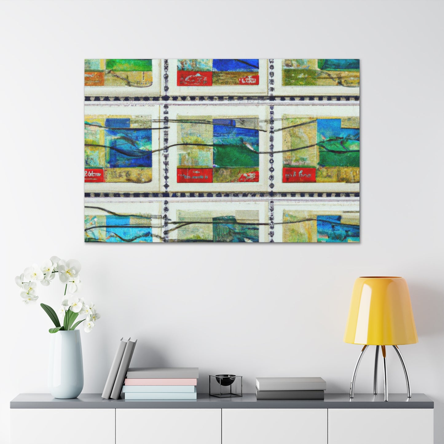 Globe Trotting Postage Stamps - Postage Stamp Collector Canvas Wall Art