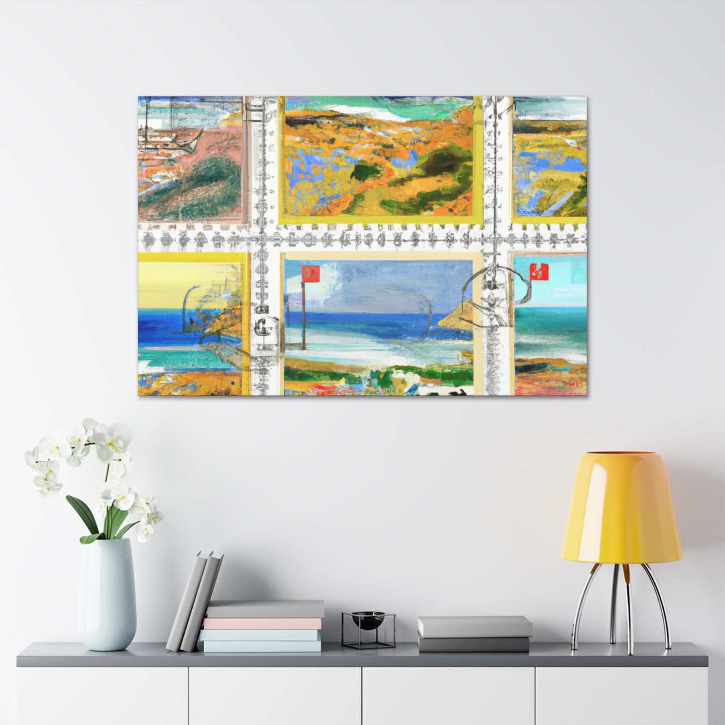 Global Greetings - Postage Stamp Collector Canvas Wall Art