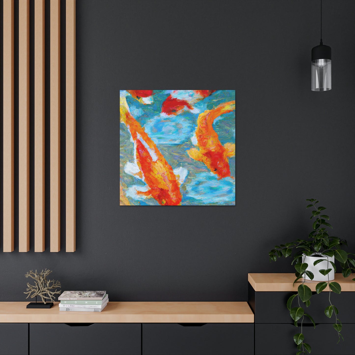 Gertrude the Bard - Koi Fish Canvas Wall Art