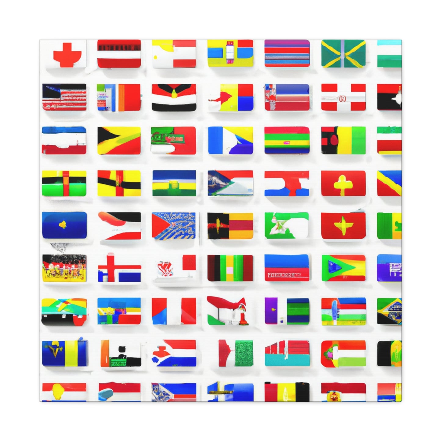 Adelaide Wansbrough - Flags Of The World Canvas Wall Art