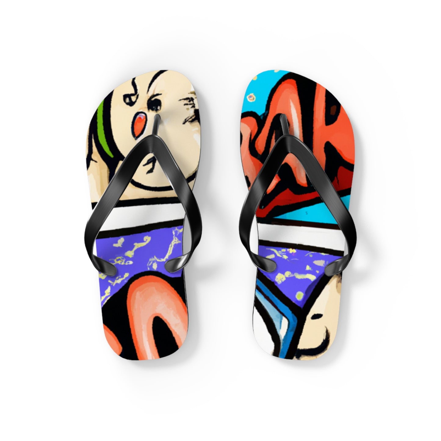 Captain Lightning Strike - Comics Collector Flip Flop Beach Sandals