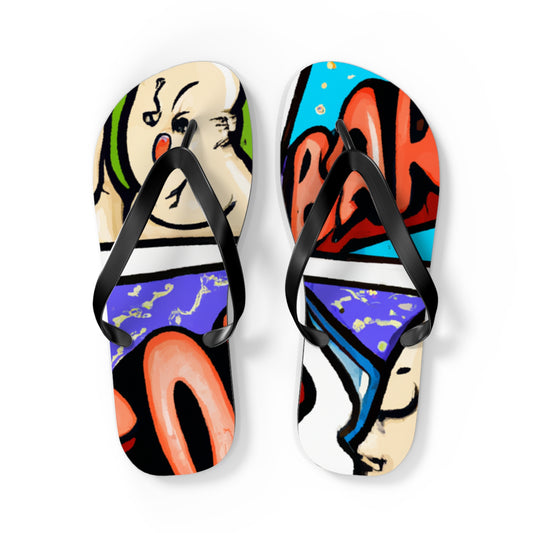 Captain Lightning Strike - Comics Collector Flip Flop Beach Sandals