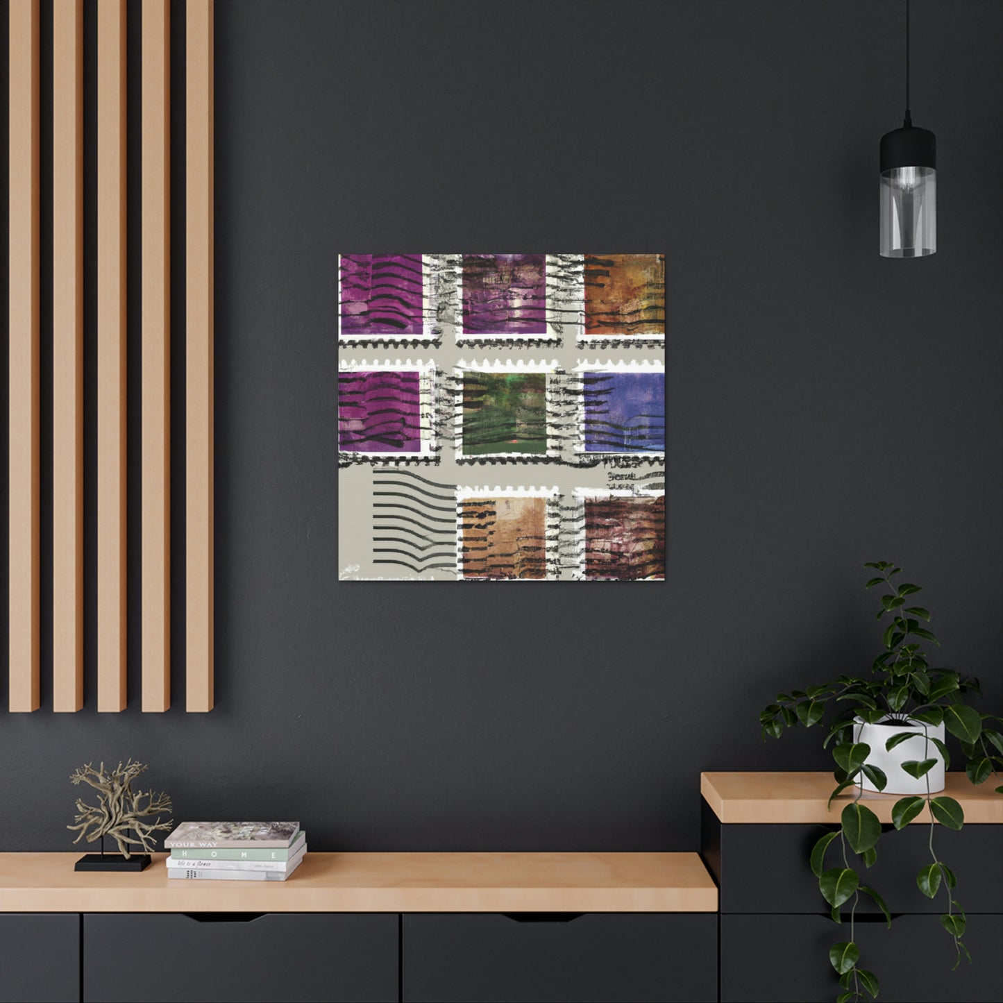 Global Wonders Series. - Postage Stamp Collector Canvas Wall Art