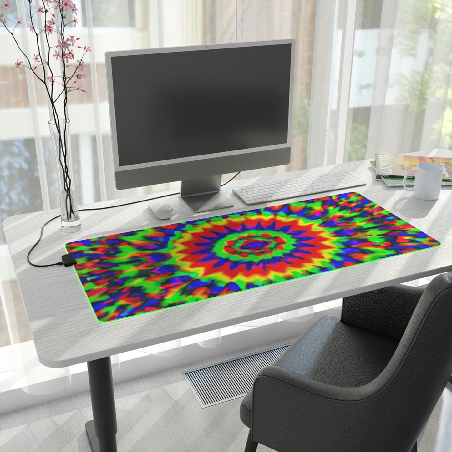 Edison Posyman - Psychedelic Trippy LED Light Up Gaming Mouse Pad