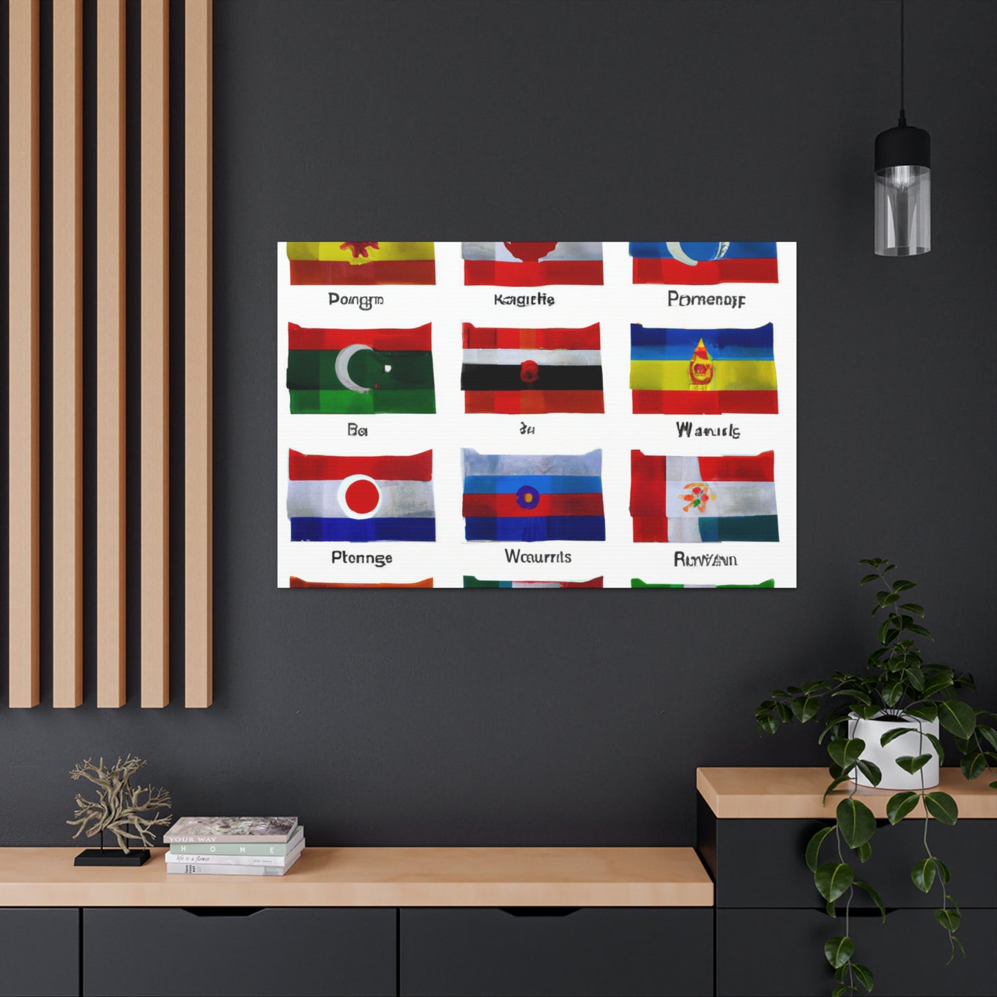 Elizabeth Smithson - Flags Of The World Canvas Wall Art