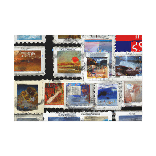 Global Travellers Stamps. - Postage Stamp Collector Canvas Wall Art