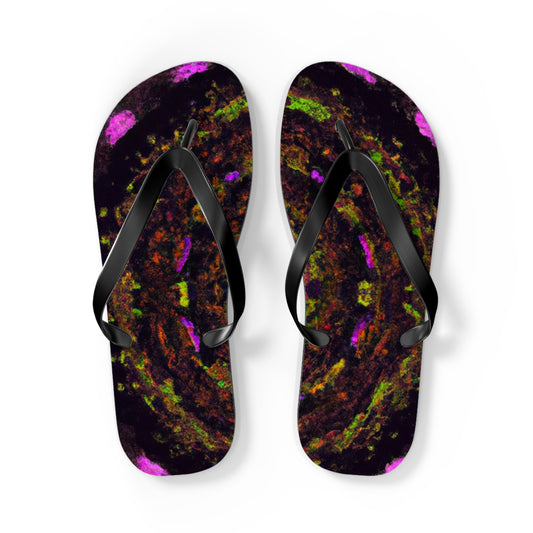 Hugh Belfour - Psychedelic Trippy Flip Flop Beach Sandals