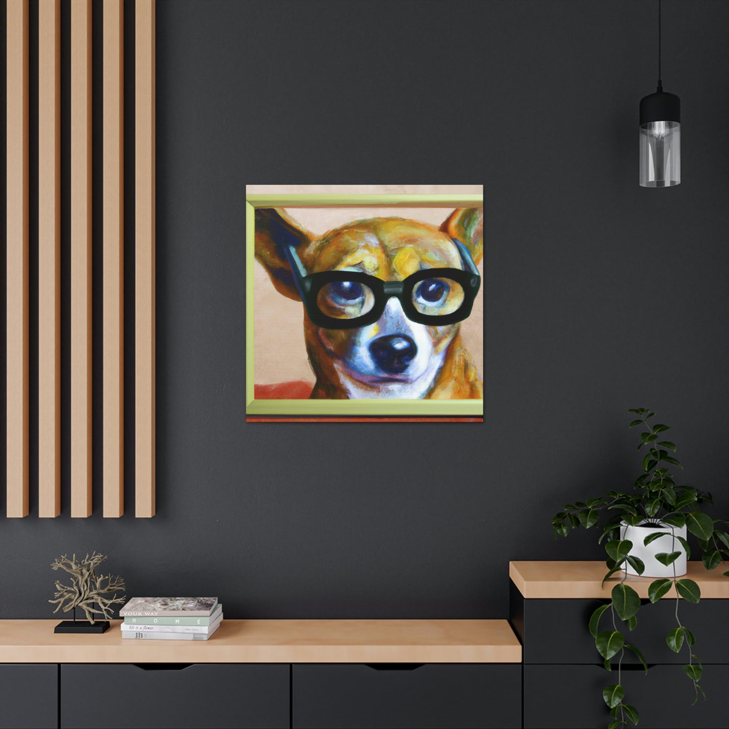Hank the Hound - Dog Lovers Canvas Wall Art
