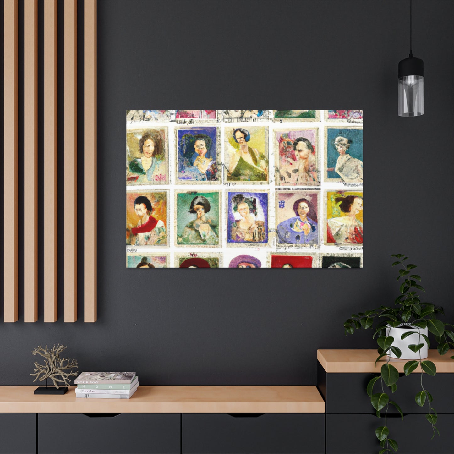 Global Forever Stamps - Postage Stamp Collector Canvas Wall Art