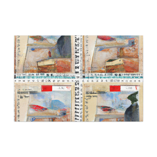 Globetrotter's Journey Stamps. - Postage Stamp Collector Canvas Wall Art