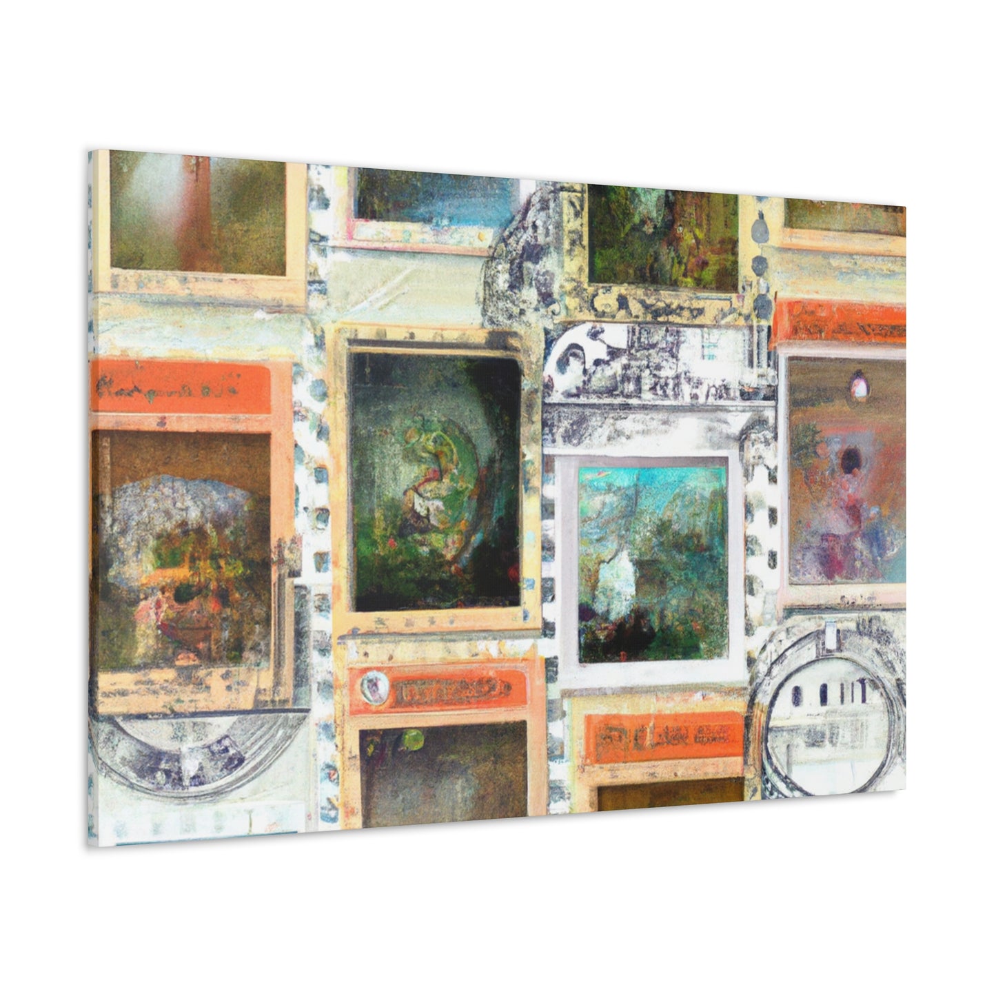 Global Wonders Collection - Postage Stamp Collector Canvas Wall Art