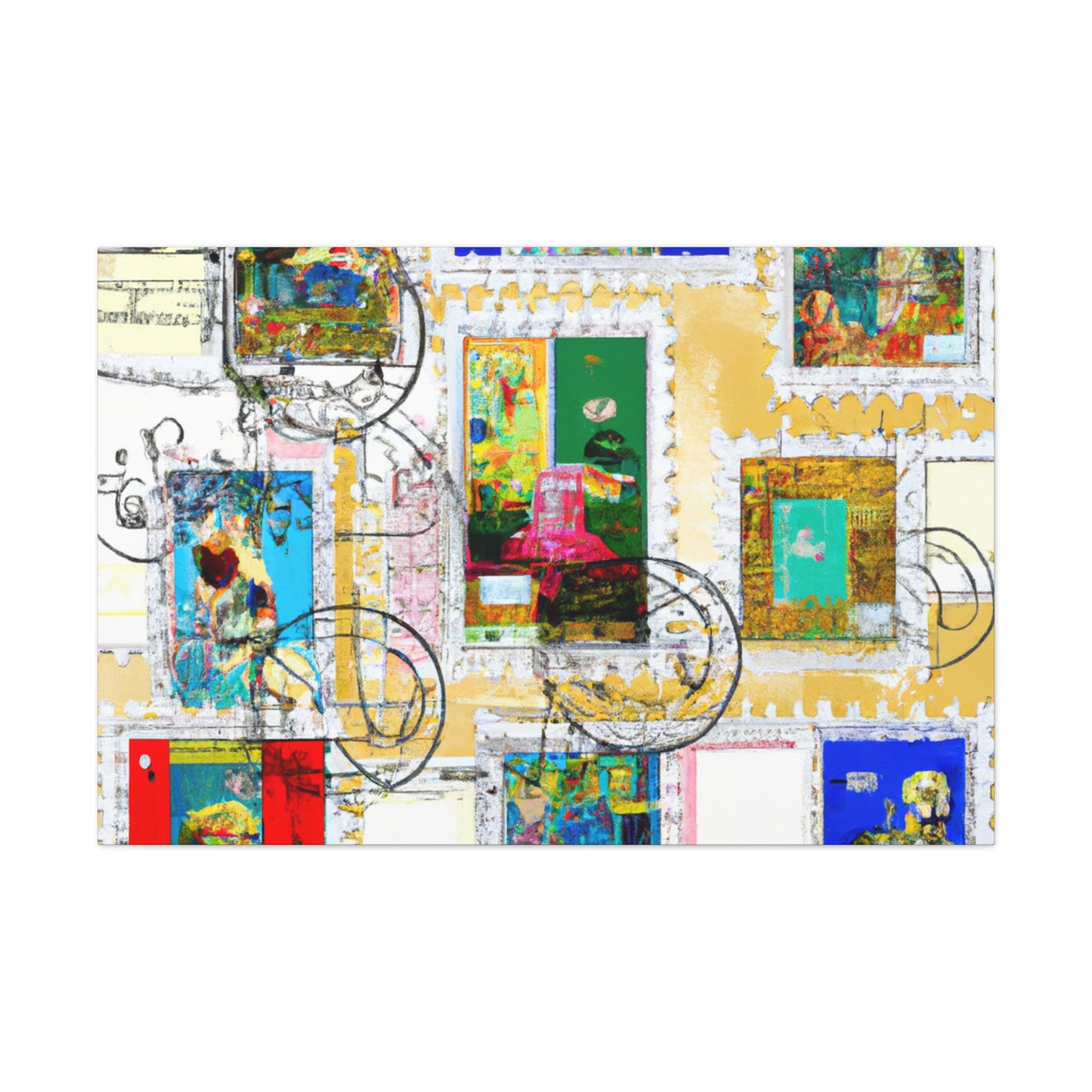 World Stamp Collection. - Postage Stamp Collector Canvas Wall Art