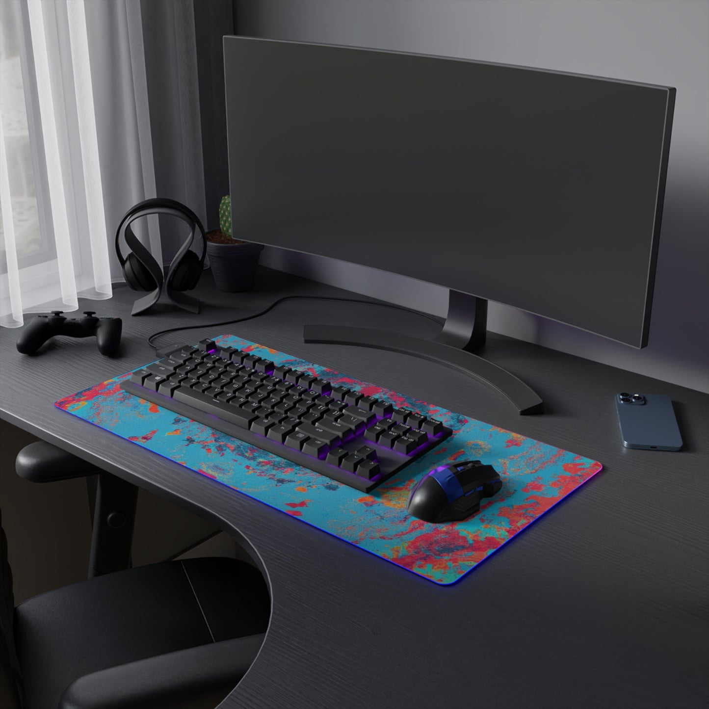 Rockin' Robby - Psychedelic Trippy LED Light Up Gaming Mouse Pad