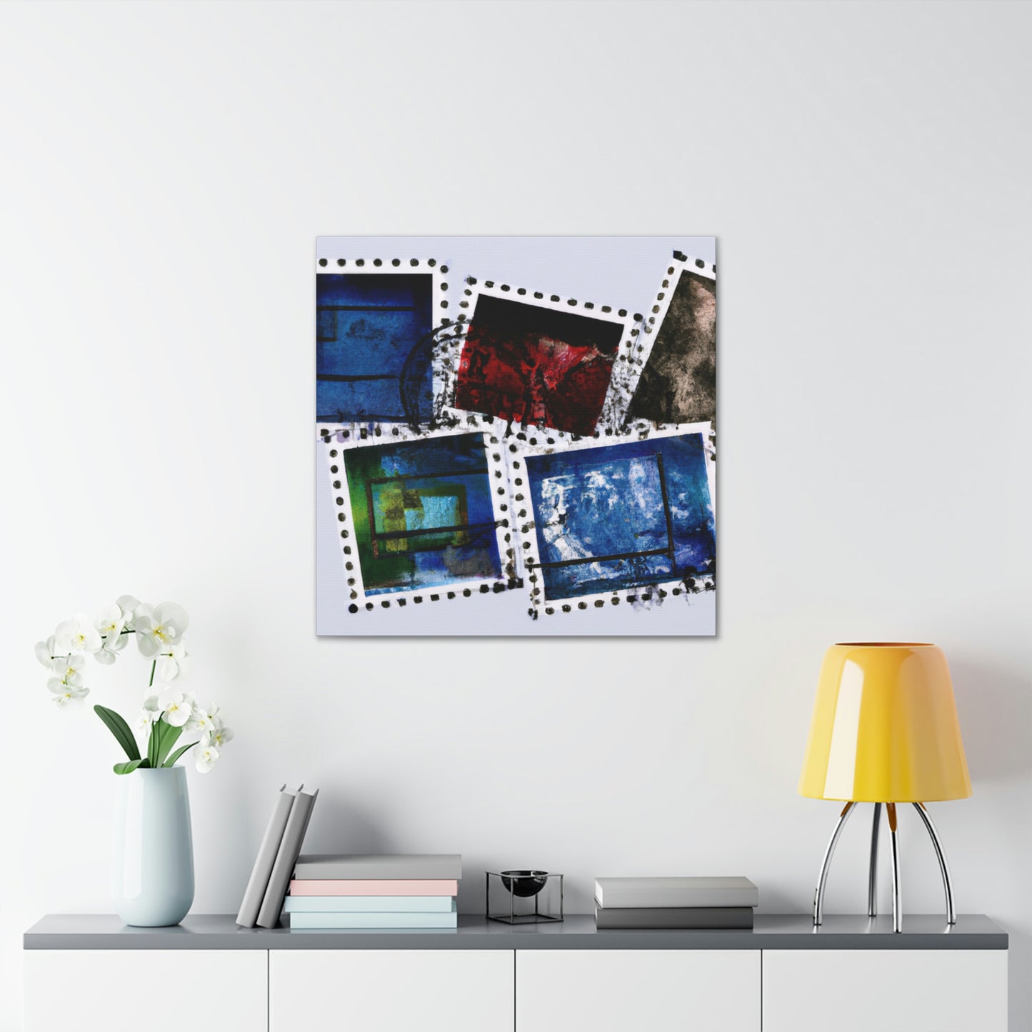 Global Express Stamps - Postage Stamp Collector Canvas Wall Art