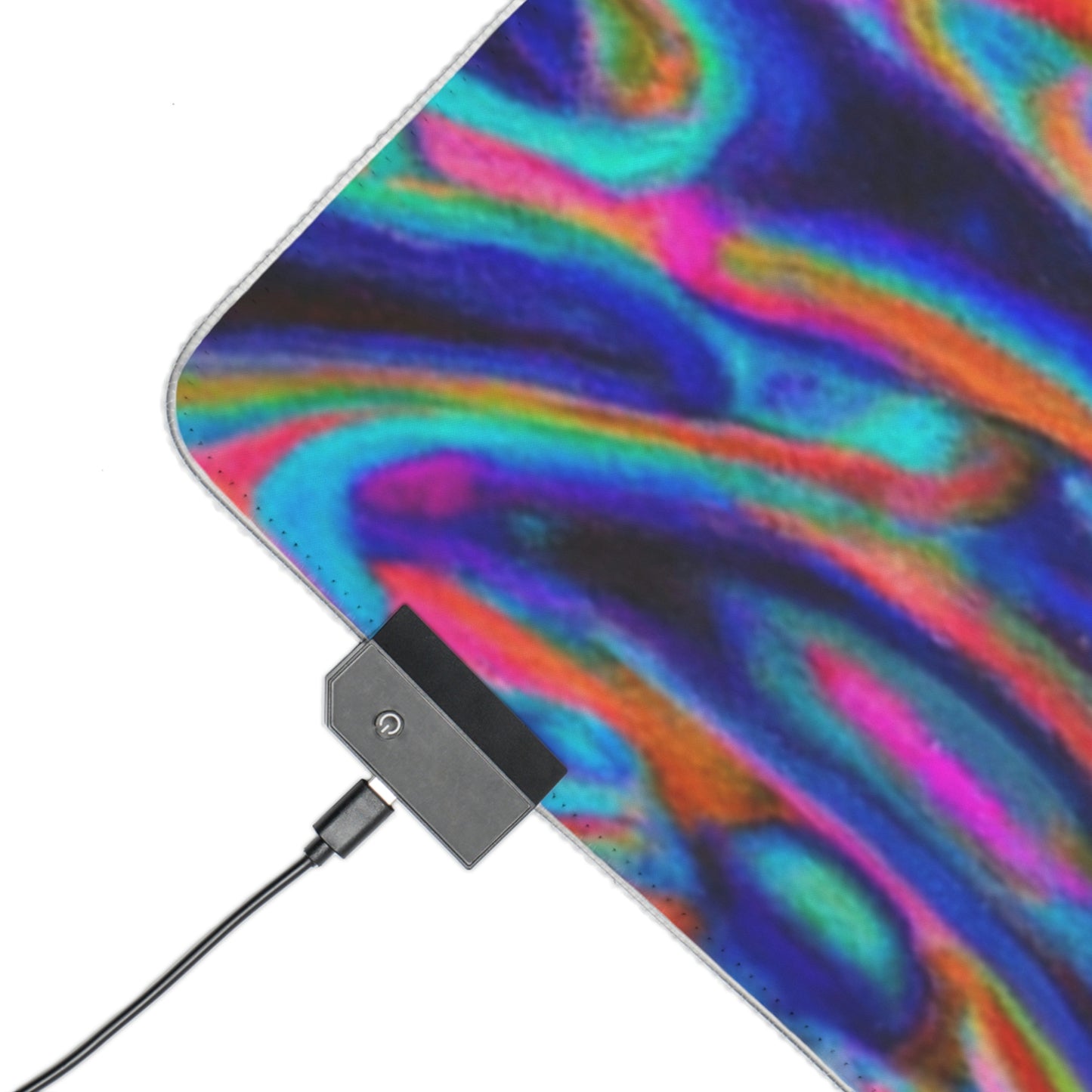 Quazzy McRocketman - Psychedelic Trippy LED Light Up Gaming Mouse Pad