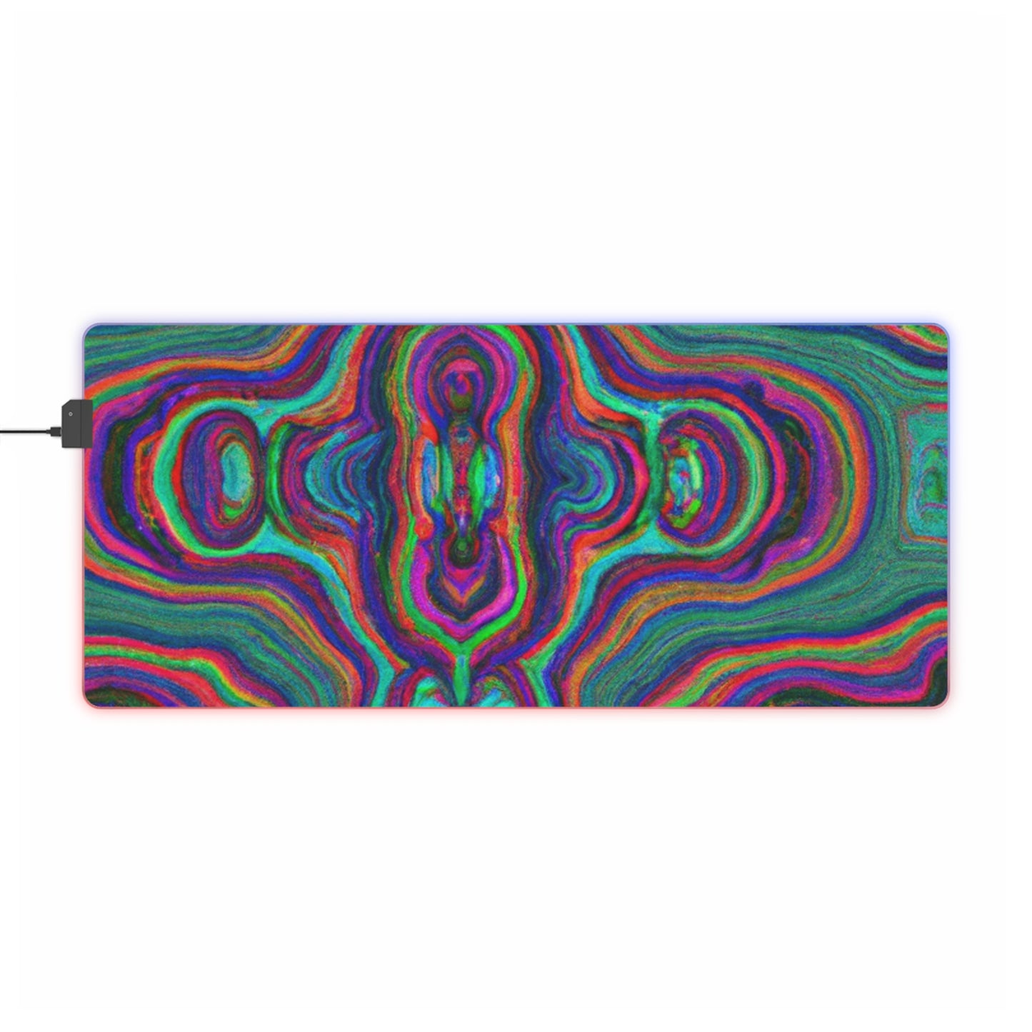 Alice the Atomic Ace - Psychedelic Trippy LED Light Up Gaming Mouse Pad