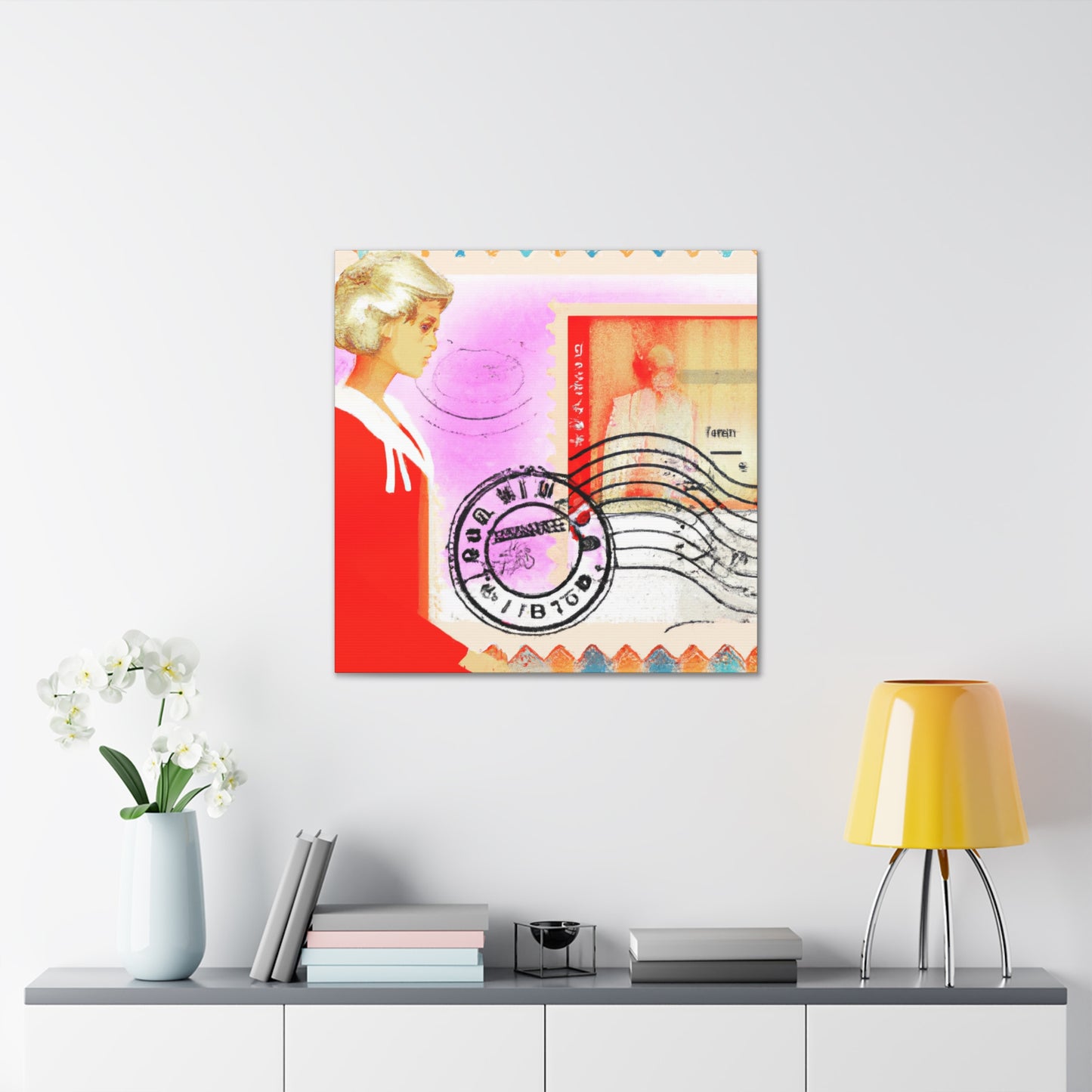 "The Wonders of the World" - Postage Stamp Collector Canvas Wall Art