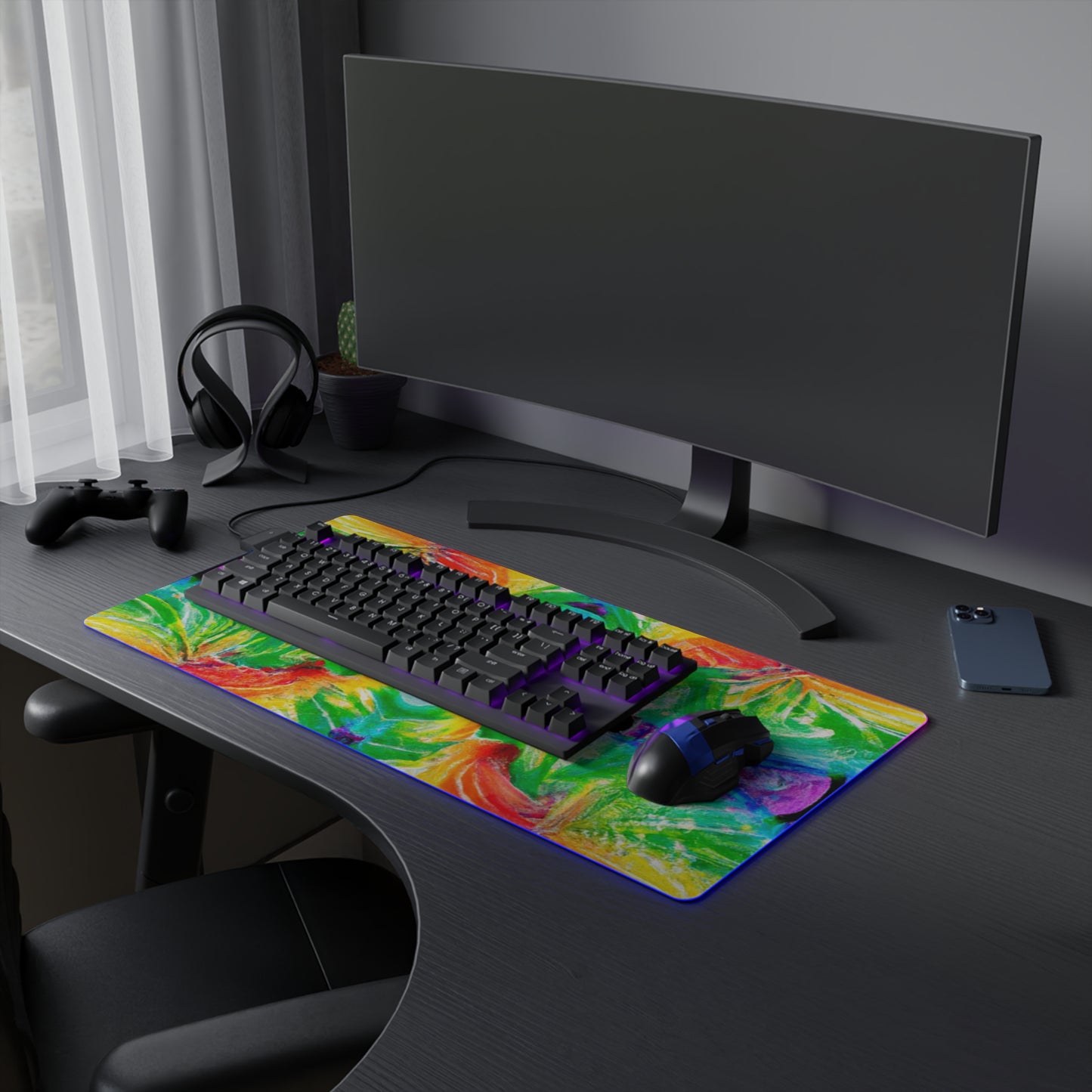 Bob Digger - Psychedelic Trippy LED Light Up Gaming Mouse Pad