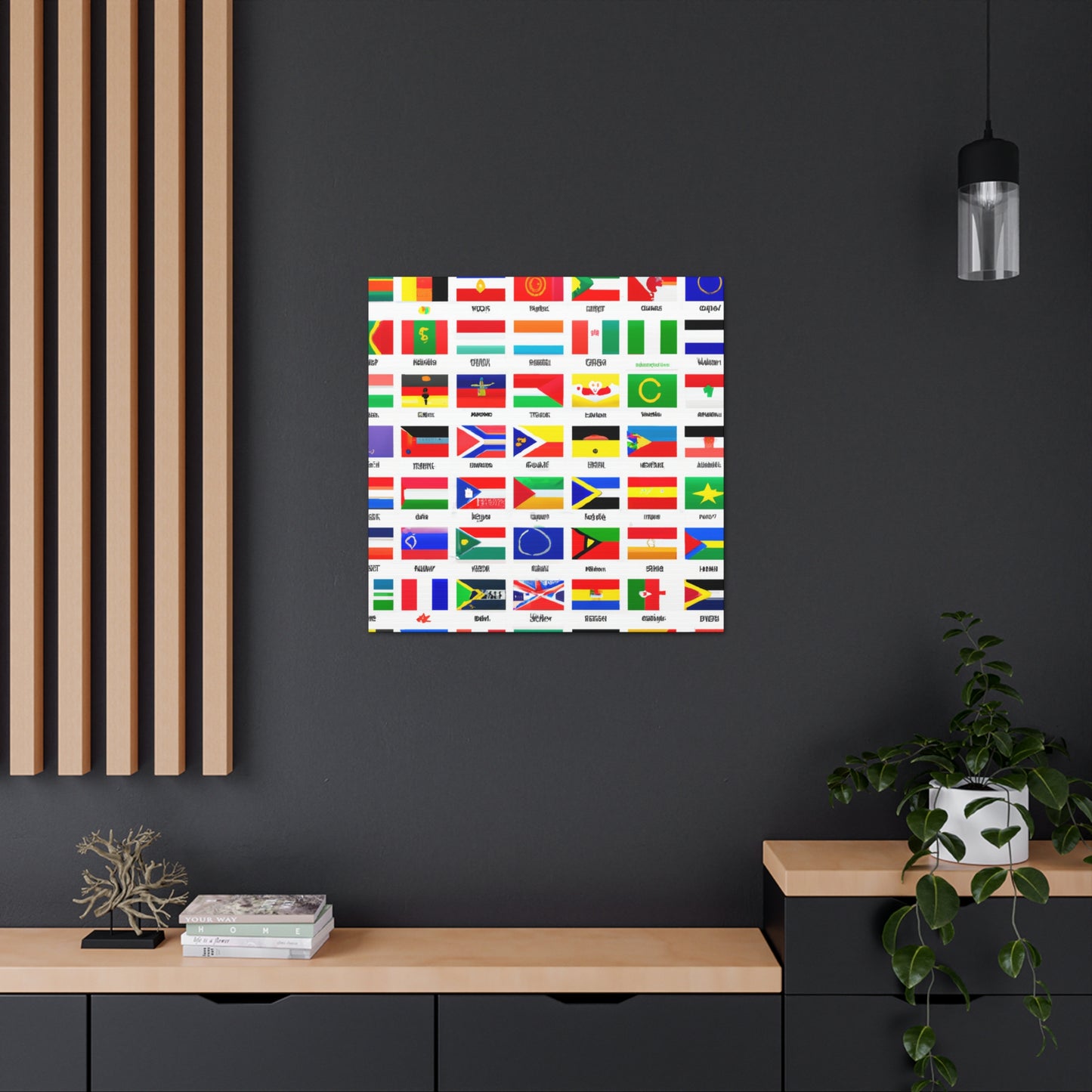 Adam Clarkson, Flag Designer of the 1800's - Flags Of The World Canvas Wall Art