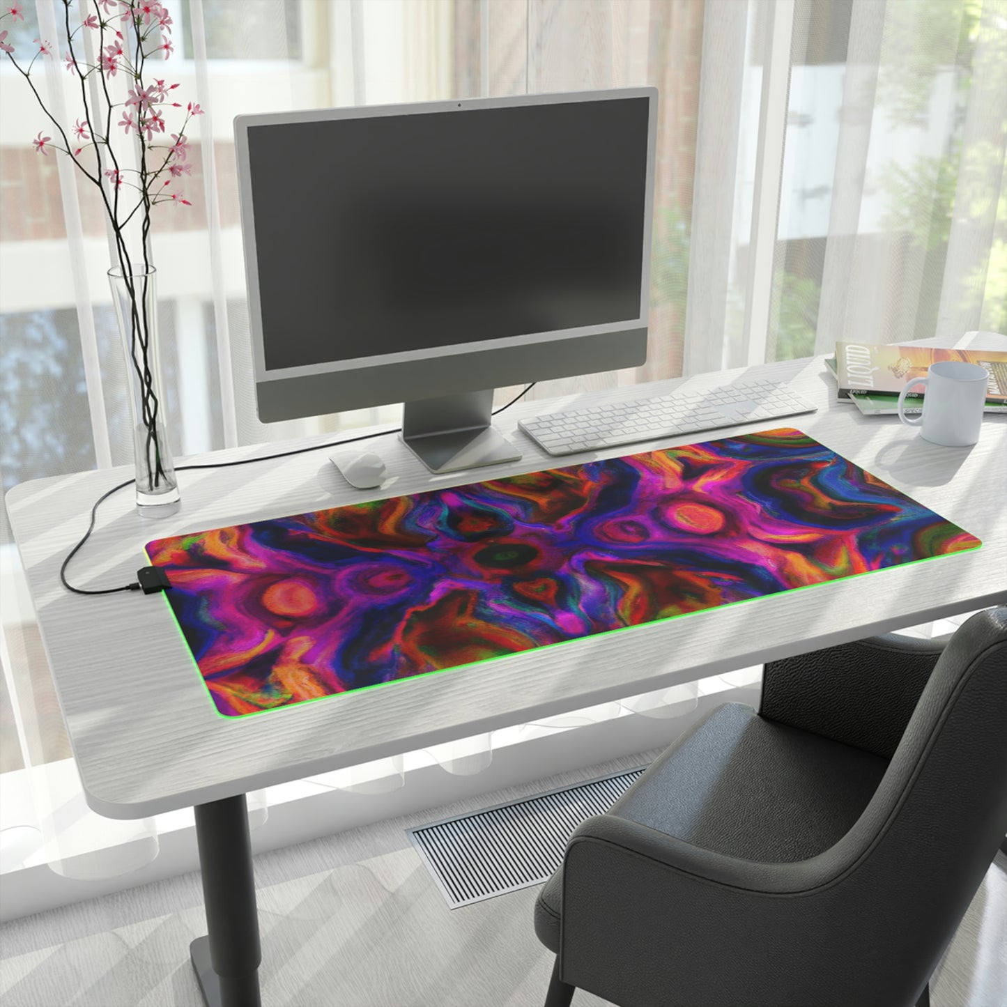 Rocky Robotox - Psychedelic Trippy LED Light Up Gaming Mouse Pad