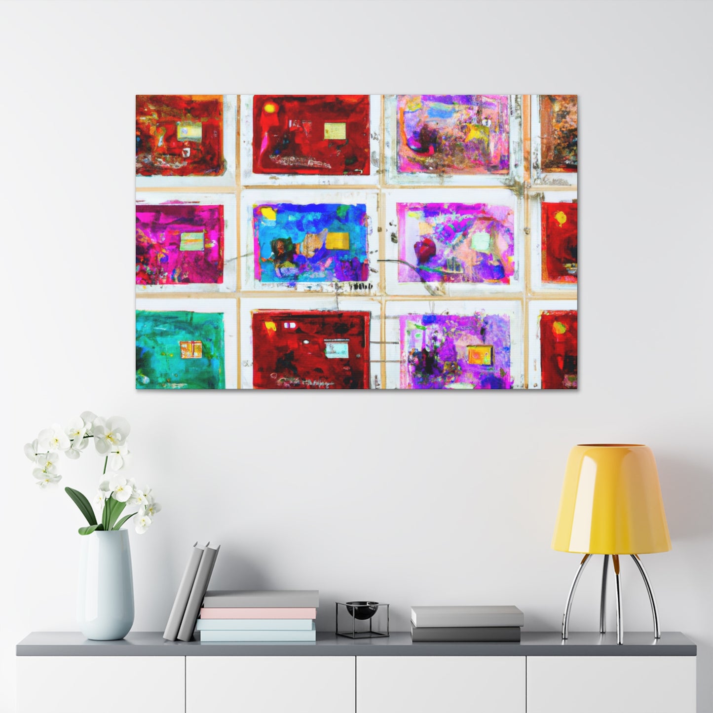 "Global Journeys" postage stamps - Postage Stamp Collector Canvas Wall Art