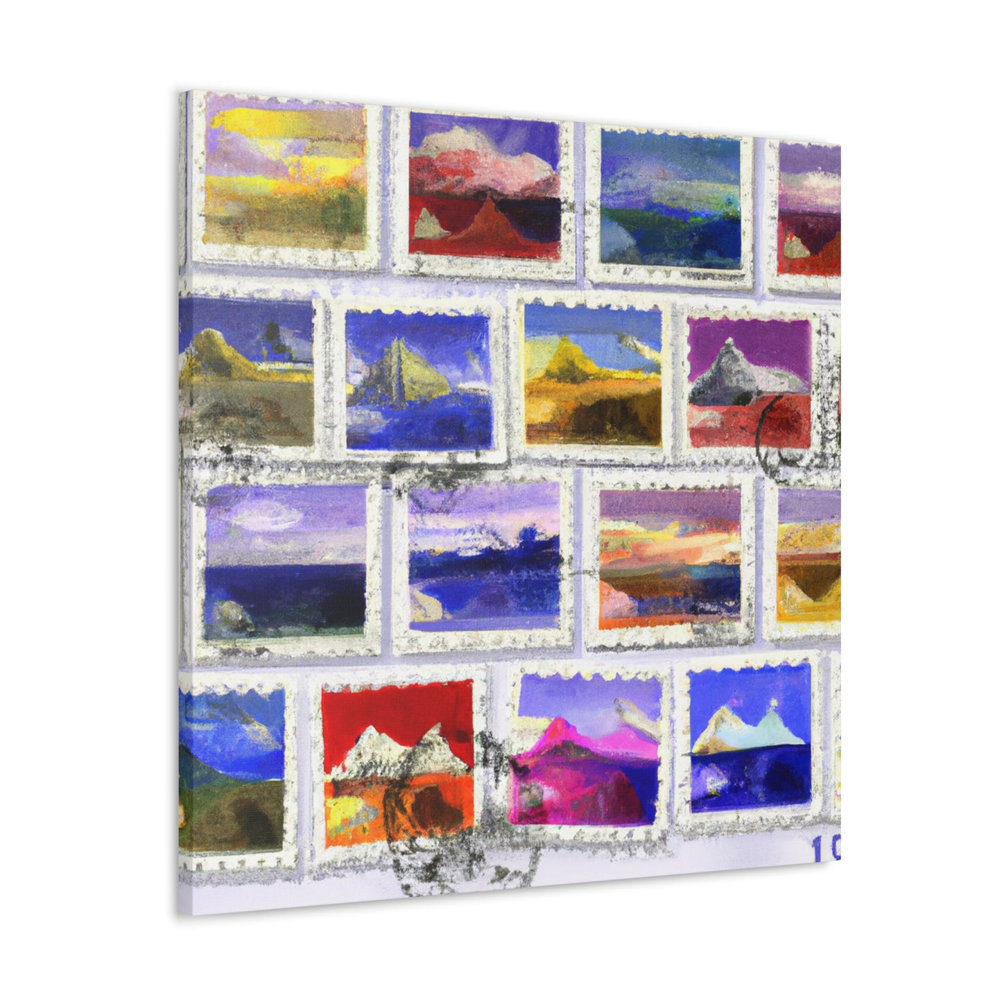 Globetrotting Stamps - Postage Stamp Collector Canvas Wall Art