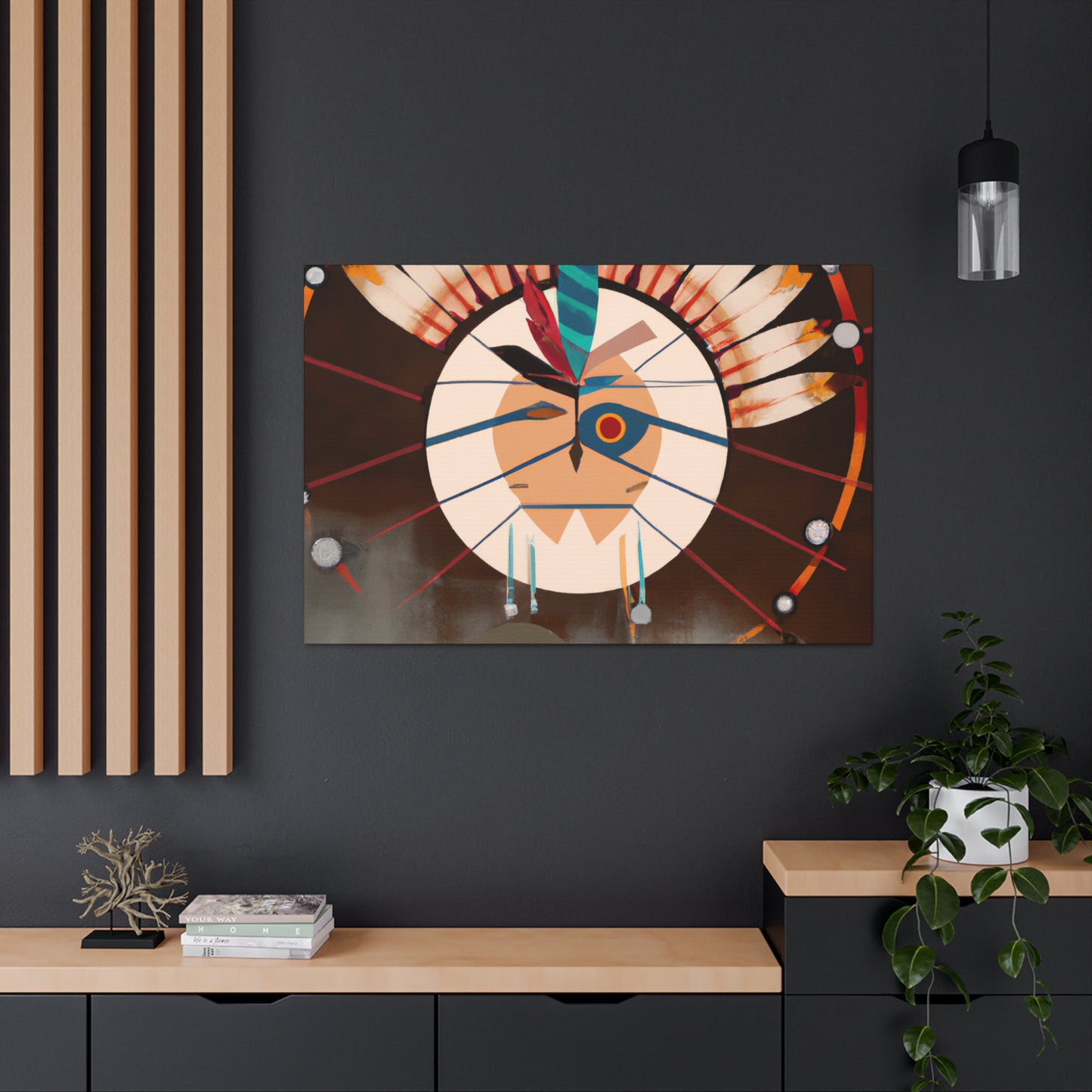 Running Elk - Native American Indian Canvas Wall Art